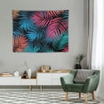 thumbnail image 2 of FUMJ Wall Tapestry Tile Climate Pink Blue Abstract Fern Frond Colorful Palm Green Tree Foliage On Nature Tropical Tapestry Wall Hanging Room Decor for Bedroom, 2 of 7