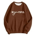 thumbnail image 6 of idosla Be You, You Are Enough Sweatshirts, Mental Health Awareness Matters Shirt, Long Sleeve Womens Crewneck Graphic (Brown, L), 6 of 8