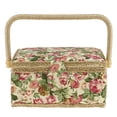 thumbnail image 1 of 6"x7"x5" Medium Size Cotton Fabric Sewing Box Organizer for DIY Sewing, 1 of 8