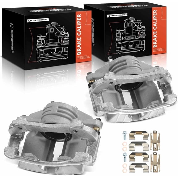 A-Premium Disc Brake Caliper Assembly with Bracket Compatible with Chevy Malibu 1997-2003 Classic 2004-2005 Pontiac Grand Am 1999-2005 Alero 1999-2004 Cutlass 1997-1999 Front Left and Right Side 2-PC
