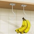 thumbnail image 3 of NIFFGAFF 2-Pack Self Adhesive Banana Hook, Metal Banana Hanger Hook,Under Cabinet Hook For Bananas Or Kitchen Items, Foldable Banana Hook, Keep Bananas Fresh, Silver, 3 of 8