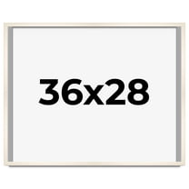 36x28 Frame White Wheat Solid Wood Picture Frame | Moulding Width 0.75 Inches | Interior Depth 0.5