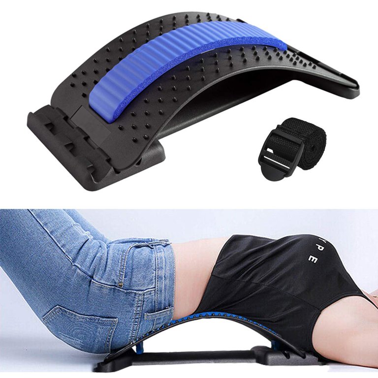 Back Stretcher Spine Upper Lower Back Pain Relief Cracker Device Lumbar  Massager