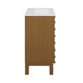 thumbnail image 6 of Cascade 24 in. Brown Oak Bathroom Vanity With White, 3-Hole Ceramic Sink Top, 6 of 8