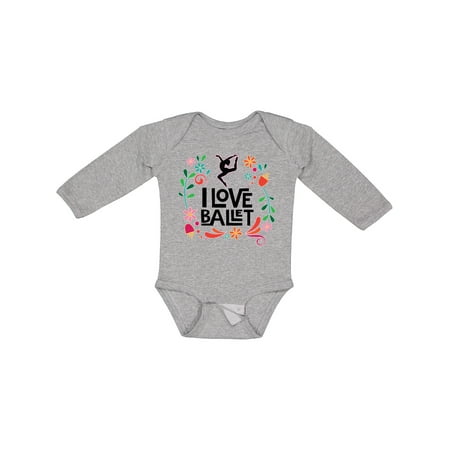

Inktastic Ballerina Dancer I Love Ballet Girls Long Sleeve Baby Bodysuit