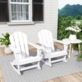 thumbnail image 6 of CostaElm Outdoor Patio Rocking Adirondack Chair Set of 2, All Weather Plastic HDPE Adirondack Chairs, White, 6 of 9