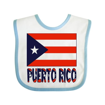 

Inktastic Puerto Rico Flag & Name Boys or Girls Baby Bib