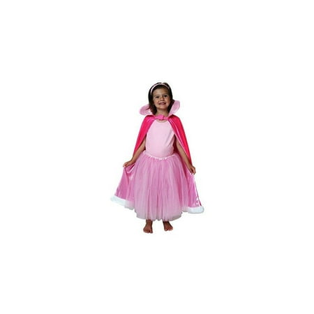 Girls Pink Velvet Princess Reversible Cloak