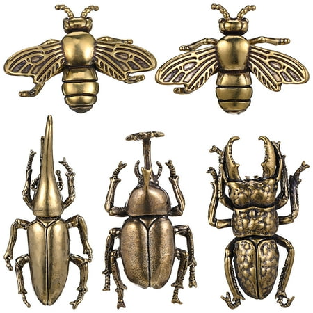 

Voiceine 5 Pcs Brass Bee Brass Beetle Brasss Bugs Metal Animal Figurines Desktop Decorations Tea Party Favors