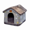 thumbnail image 4 of Modern Foldable Pet Bed, Enclosed Cat Dog House with Washable Cushion, Stylish Kennel for Living Room & Outdoor, 4 of 10