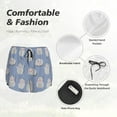 thumbnail image 4 of Bixox Women's Cute Fat Cat pattern 2 in 1 Running Shorts - Lightweight Athletic Workout Gym Yoga Shorts Liner with Pockets - Large, 4 of 7