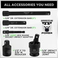 thumbnail image 4 of 3/8" Drive Impact Socket Set, 50-Piece Standard SAE (5/16 to 3/4 inch) and Metric (8-22mm) Size, 6 Point, Cr-V, 3/8-Inch Ratchet Handle, Extension Bar, Universal Joint, 4 of 9