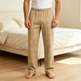 thumbnail image 6 of SBYOJLPB Men's Pajama Pants Plaid Print Elastic Waist Full Length Pants with Pocket, 6 of 7