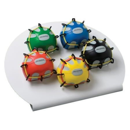 CanDo Digi-Extend n\' Squeeze Hand Exerciser with Stand, Small, 5-piece Set, Yellow through Black