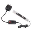 thumbnail image 2 of Luz LED para acuario, 3 modos de color, resistente al agua, 2 filas de cuentas, lámpara para acuario, tierra, agua, peces ornamentales, 220V, ZY-P18, enchufe del Reino Unido, 2 of 5