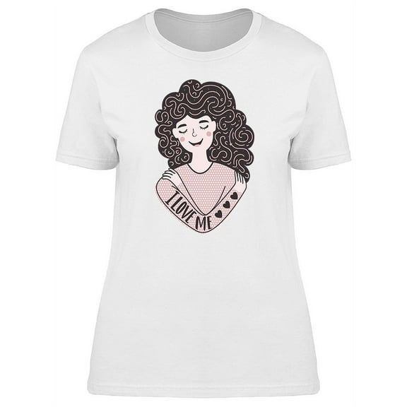 Girl Hugging Herself T-Shirt Women -Image by Shutterstock, Female XX-Large