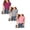 Pink 1PCS & Light Gray 1PCS & Hot Pink 1PCS, variant on Shadoumai 3 Pack Girls Short Sleeve Tops Ribbed Knit Crew Neck Shirts Basic Solid Tees Slim Fit Casual T-Shirt Size 5-14