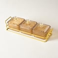 thumbnail image 5 of deevoka Divided Serving Dishes Decorative Appetizer Tray for Home Gatherings Parties 3 Compartments, 5 of 8