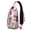 Pink-62, variant on Summer Beach Palm Trees Outdoor Sling Backpack – Durable Lightweight Bag with Boho Tropical Sunset and Ocean View Prints, Perfect for Daily Use