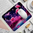 thumbnail image 2 of Flamingo Printed Square Desk Mat Mousepad, 8.3x9.8 Inch, Non-Slip Rubber Bottom, Suitable for Office and Gaming, 2 of 6