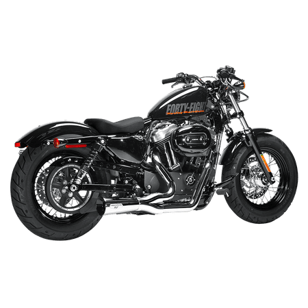 MAGNAFLOW - 7212801 - Sportster F-Bomb 2 Into 1 Exhaust Chrome/Black XL (Best 2 Into 1 Exhaust For Sportster)