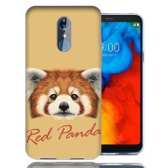 MUNDAZE For LG Stylo 4 Red Panda Design TPU Gel Phone Case Cover