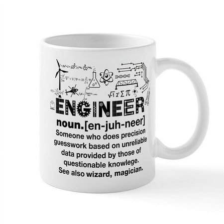 CafePress - Engineer Funny Definition Mugs - 11 oz Ceramic Mug - Novelty Coffee Tea Cup