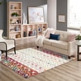 thumbnail image 3 of Unique Loom Tribal Trellis Collection Area Rug - Alami (6' 1" Square Ivory Multi/Ivory), 3 of 11