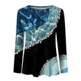 thumbnail image 4 of IROINNID Discount Ladies Long Sleeve T Shirts Lounge Round Neck Printed Loose Shirt Blouse Tops,Black, 4 of 4