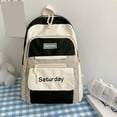 thumbnail image 2 of SUSHANG Male Female Students Backpack Outdoor Leisure Campus Backpack Color Matching Youth Fashion Simple Schoolbag, 2 of 6