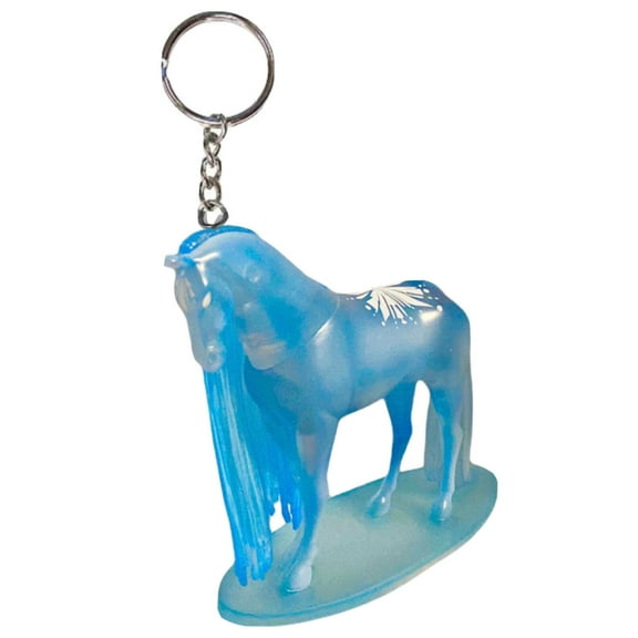 Frozen 2 Nokk 4" Blue Ice Elsa Horse Key Ring Keychain PVC Ornament Figure Charm
