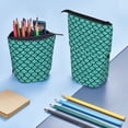 thumbnail image 5 of Lsque Aquamarine Glitter Pattern Telescopic Pencil Bag Pen Holder Stationery Case, Stand-up Retractable Transformer Bag Organizer, 5 of 6