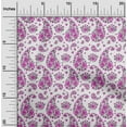 thumbnail image 2 of oneOone Georgette Viscose Fuschia Pink Fabric Asian Paisley With Floral Sewing Craft Projects Fabric Prints By Yard 42 Inch Wide, 2 of 4