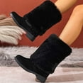 thumbnail image 3 of SACFOF Fur Boot for Women Comfortable Fuzzy Knee High Boots Round Toe Warm Snow Boots Fashion Winter Boots Y2K, 3 of 6