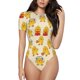 thumbnail image 1 of Balery Cute Chicken Body de cuello redondo de manga corta para mujer Tops de manga corta Tops básicos-Small, 1 of 7