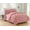 Dusty Rose, variant on 8-Piece Bed-in-a-Bag, Soft and Cozy Pinch Pleated Bedding Set with Double-Sided Storage Pockets - Silky Burgundy Comforter, King/California Size