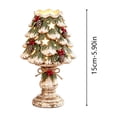 thumbnail image 2 of Christmas Heirloom Candle Holder, Rustic Resin Christmas Tree Candlestick, Vintage Holiday Tealight Decor for Fireplace Mantel, Dining Table, Shelf and Christmas Home Display, 2 of 9
