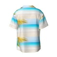 thumbnail image 2 of KLL Coconut Palm Tree on Beach Print Men's Shirt Short Sleeve Button Down Summer Cuba Beach Shirts- Medium, 2 of 7