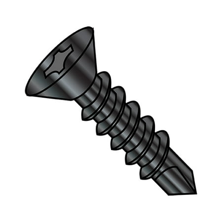 

1/4-14X1 Phillips Flat Self Drilling Screw Full Thread Black Oxide & Oil (Pack Qty 3 000) BC-1416KPFB