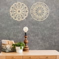 thumbnail image 3 of Mandala Wooden Wall Art Set of 2, Geometric Floral Medallions Boho Art, Birch Wood Plywood Rustic Wall Art Accent for Hallway Bedroom Living Room and Offices, 11,4" X 11,4" X 0.1", by Ambesonne, 3 of 4