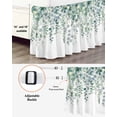 thumbnail image 3 of Eucalyptus Leaves Bed Skirt Queen Size, Teal Botanical Summer Weeping Wrap Around Bed Skirting with Adjustable Elastic Strap, Dust Ruffle Pleated Bedskirts 16 Inch Drop for Bedroom Queen Beds, 3 of 9