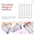 thumbnail image 3 of 8Pcs Household Stirring Spoons Cocktail Scoops Lovely Ice Cream Spoons Straw Spoons, 3 of 8
