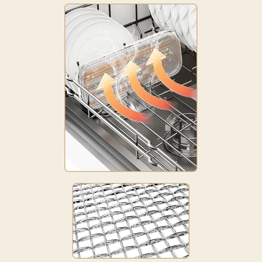 Shimoyama New Food- Grade Stainless Steel Metal Brackets Dishwasher Tableware Basket Cage For Small Items,Fork Spoon Chopsticks