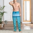 thumbnail image 2 of Logiee Crystal Clear Ocean Waves Print Pajama Pants for Men,Men’s Pajama Bottoms,Mens PJ Pants with Pockets & Button Fly-Medium, 2 of 6