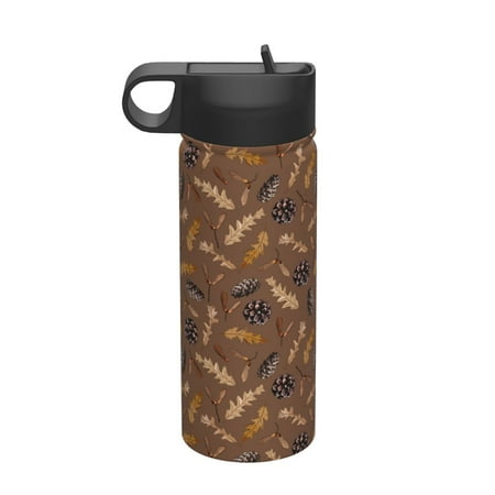 

Matuu Autumn Pinecone Plants for 18oz Durable Thermal Cups Keep Drinks Cold & Hot Insulated Coffee Mug with Lid (With Straw)