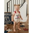 thumbnail image 3 of Cenuakty Infant 4th of July Romper3M 6M 12M 18M Letter Flag Embroidery Corduroy Overalls Independence Day Patriotic Outfit, 3 of 9