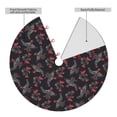 thumbnail image 2 of Sikiie Black Roosters 30-48 inches {designName} Print Christmas Tree Skirt Snowman Xmas Tree Skirt with Edge Christmas Decorations for Holiday Party-48", 2 of 7