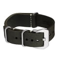 thumbnail image 5 of 22mm Retro Green Crazy Horse Leather Strap Silver Buckle Leather Watch Band With Double Sides Leather Watch Strap, 5 of 6