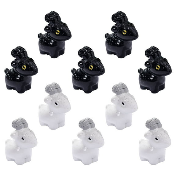 MLINS 10pcs Tiny Resin Sheep Animal Models Mini Goat Figurines For Garden And Indoor Decor Adorable Miniature Animal Figurines For Tabletop Decorations