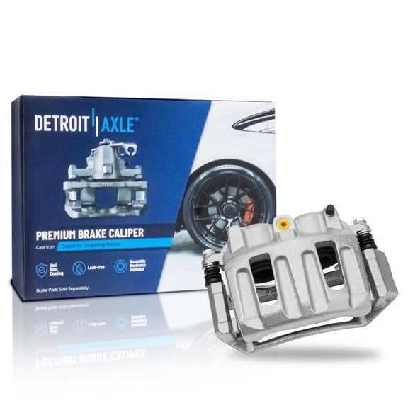 Detroit Axle - Front Right Brake Caliper for 1999-2003 Ford F-150 2002-2003 Lincoln Blackwood 2000 2001 Passenger Side Disc Brake Caliper w/ Bracket Replacement